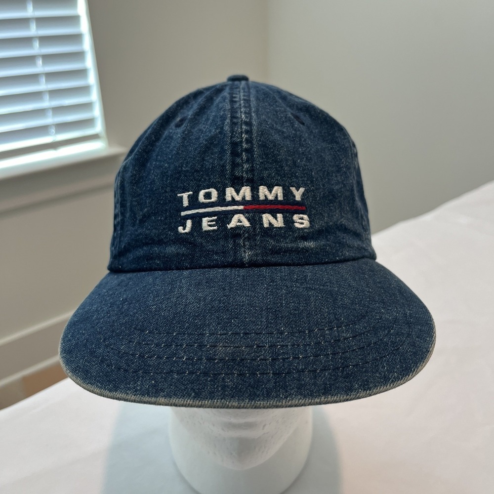 Vintage Tommy Jeans Blue Denim cap hat  One Size Fits All 90s Y2K